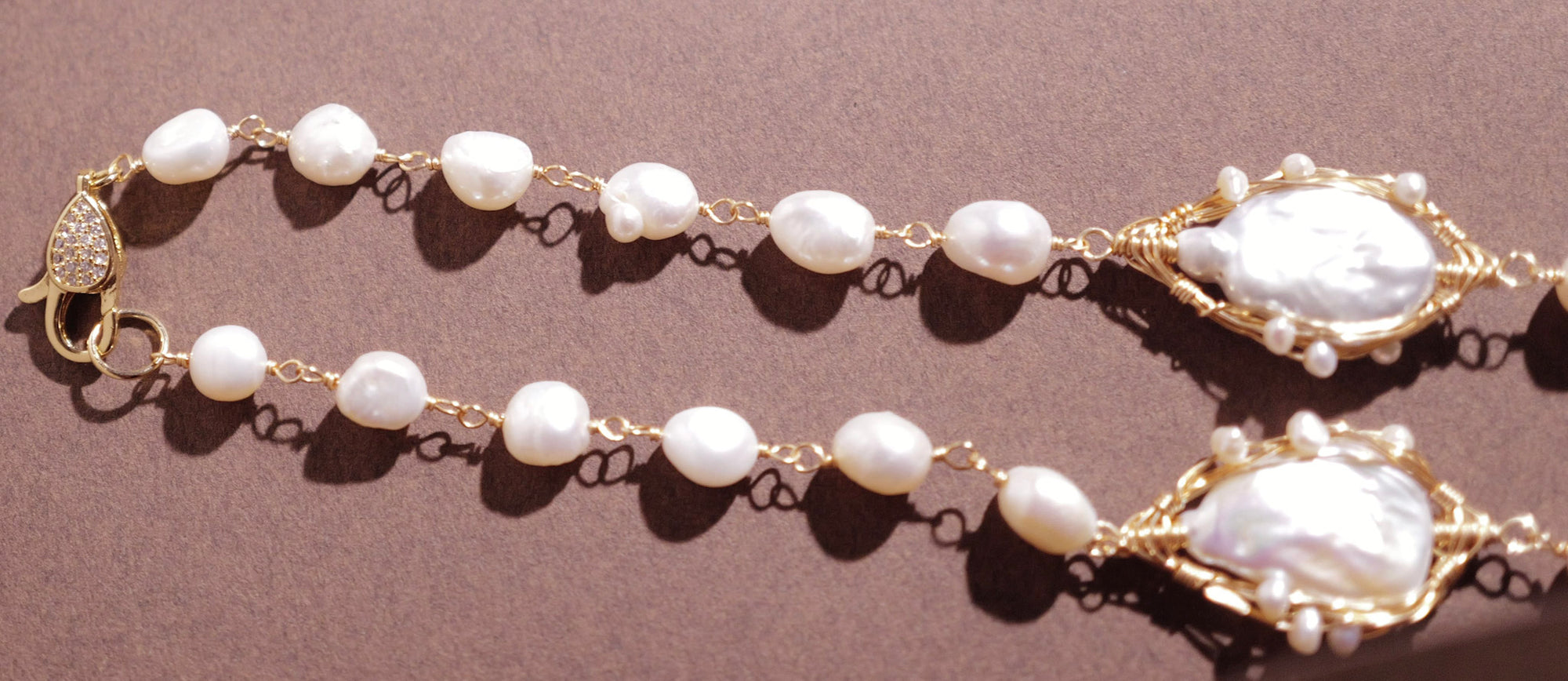 Ivory Reverie (Baroque pearls long necklace)